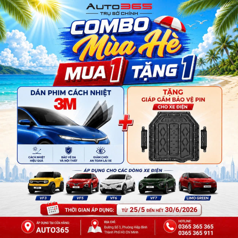 MUA 1 TẶNG 1 - COMBO MÙA HÈ SIÊU HOT CHO XE ĐIỆN